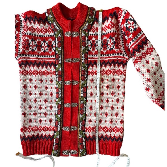 A.S. Evebøfoss Sandane Norway Wool Cardigan – Pewter Clasps – Size 16 (Fits M/L) - Picture 4 of 6